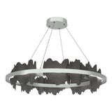 Hubbardton Forge 2020 Vintage Platinum Natural Iron Standard Hildene Circular LED Pendant