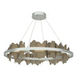 Hubbardton Forge 2020 Vintage Platinum Soft Gold Standard Hildene Circular LED Pendant