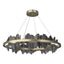 Hubbardton Forge 2020 Soft Gold Black Standard Hildene Circular LED Pendant