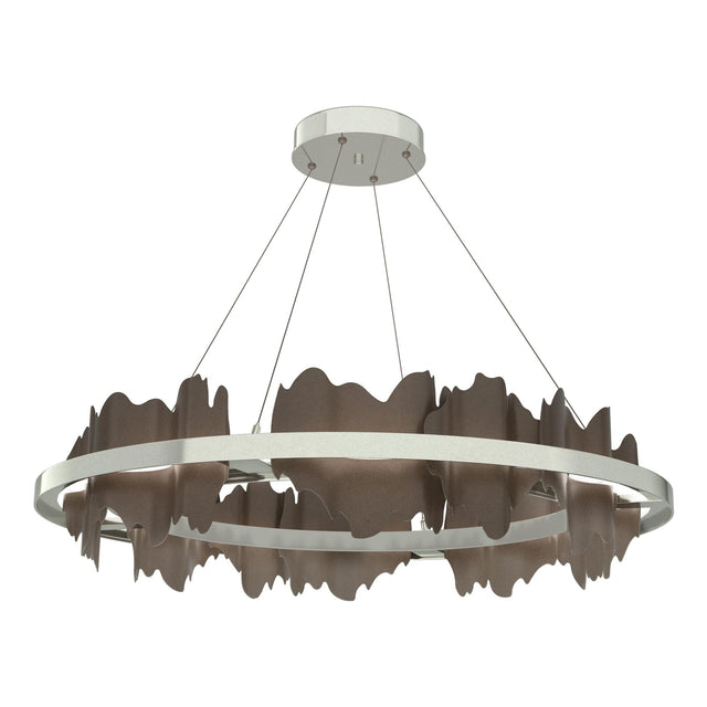Hubbardton Forge 2020 Sterling Bronze Standard Hildene Circular LED Pendant