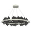 Hubbardton Forge 2020 Sterling Black Standard Hildene Circular LED Pendant