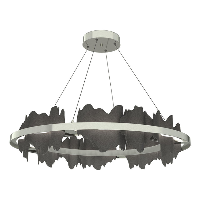 Hubbardton Forge 2020 Sterling Natural Iron Standard Hildene Circular LED Pendant