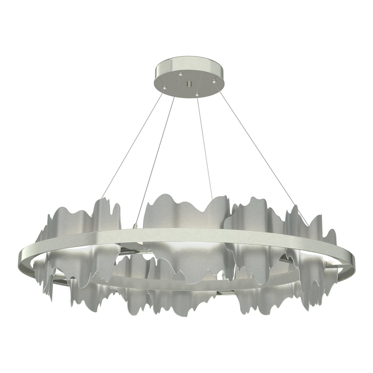 Hubbardton Forge 2020 Sterling Vintage Platinum Standard Hildene Circular LED Pendant