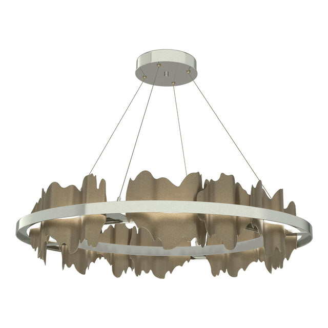 Hubbardton Forge 2020 Sterling Soft Gold Standard Hildene Circular LED Pendant