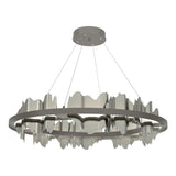 Hubbardton Forge 2020 Dark Smoke Sterling Standard Hildene Circular LED Pendant