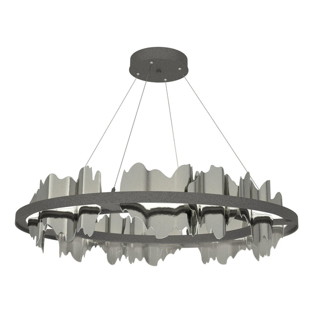 Hubbardton Forge 2020 Black Sterling Standard Hildene Circular LED Pendant