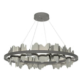 Hubbardton Forge 2020 Natural Iron Sterling Standard Hildene Circular LED Pendant