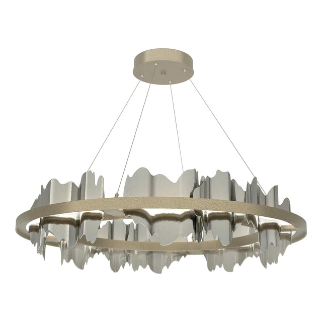 Hubbardton Forge 2020 Soft Gold Sterling Standard Hildene Circular LED Pendant