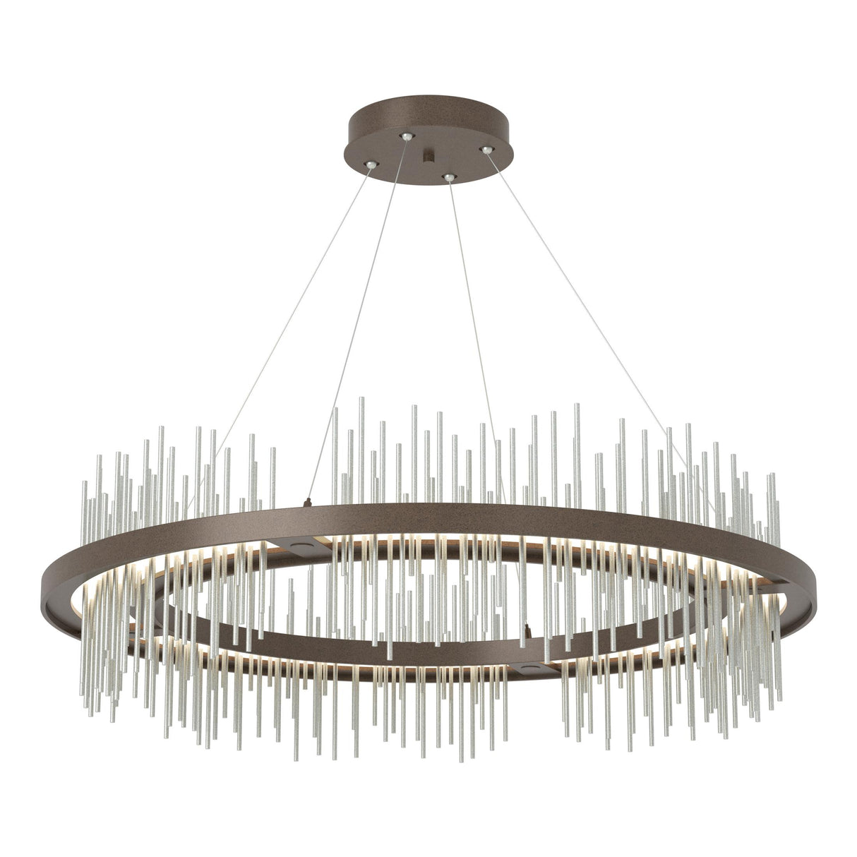Hubbardton Forge 2020 Bronze Vintage Platinum Standard Gossamer Circular LED Pendant