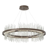 Hubbardton Forge 2020 Bronze Vintage Platinum Standard Gossamer Circular LED Pendant