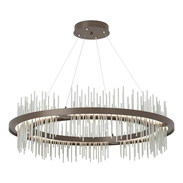 Hubbardton Forge 2020 Bronze Vintage Platinum Standard Gossamer Circular LED Pendant