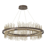 Hubbardton Forge 2020 Bronze Soft Gold Standard Gossamer Circular LED Pendant
