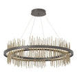 Hubbardton Forge 2020 Dark Smoke Soft Gold Standard Gossamer Circular LED Pendant