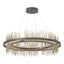Hubbardton Forge 2020 Dark Smoke Soft Gold Standard Gossamer Circular LED Pendant