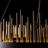 Hubbardton Forge 2020 Black Soft Gold Standard Gossamer Circular LED Pendant