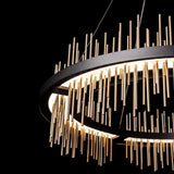 Hubbardton Forge 2020 Black Soft Gold Standard Gossamer Circular LED Pendant