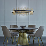 Hubbardton Forge 2020 Black Soft Gold Standard Gossamer Circular LED Pendant