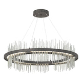 Hubbardton Forge 2020 Natural Iron Vintage Platinum Standard Gossamer Circular LED Pendant