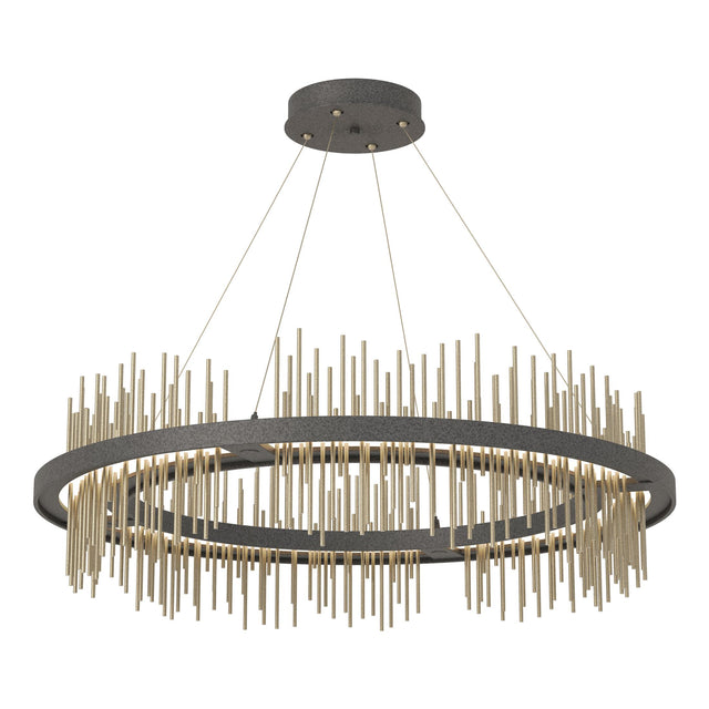 Hubbardton Forge 2020 Natural Iron Soft Gold Standard Gossamer Circular LED Pendant