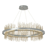 Hubbardton Forge 2020 Vintage Platinum Soft Gold Standard Gossamer Circular LED Pendant