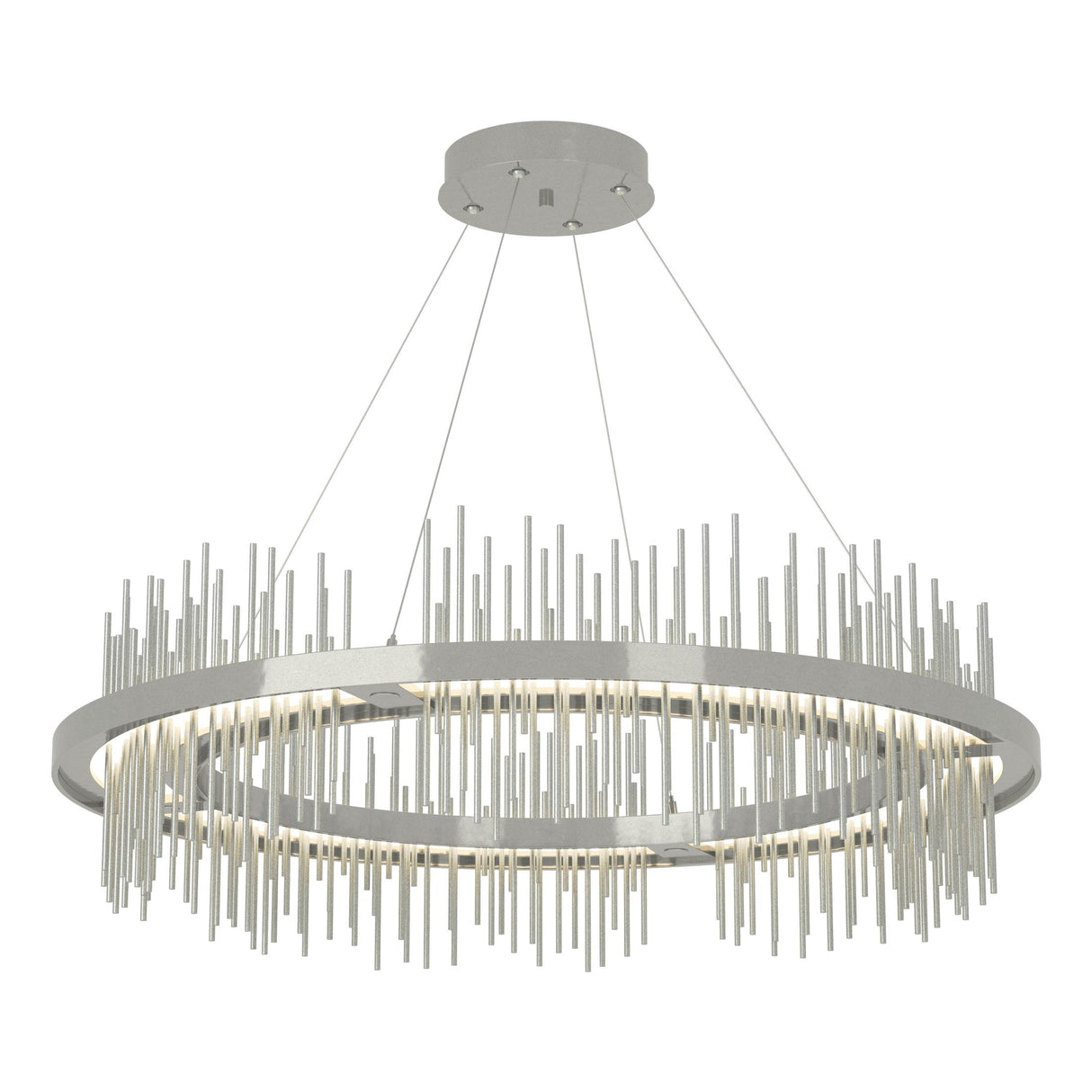 Hubbardton Forge 2020 Sterling Vintage Platinum Standard Gossamer Circular LED Pendant