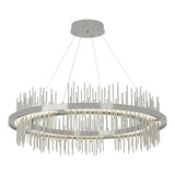 Hubbardton Forge 2020 Sterling Vintage Platinum Standard Gossamer Circular LED Pendant