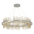 Hubbardton Forge 2020 Sterling Soft Gold Standard Gossamer Circular LED Pendant