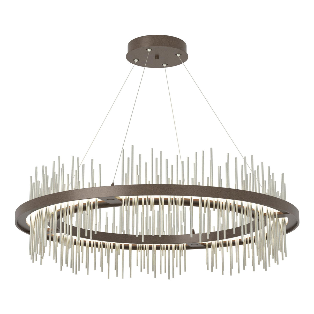 Hubbardton Forge 2020 Bronze Sterling Standard Gossamer Circular LED Pendant