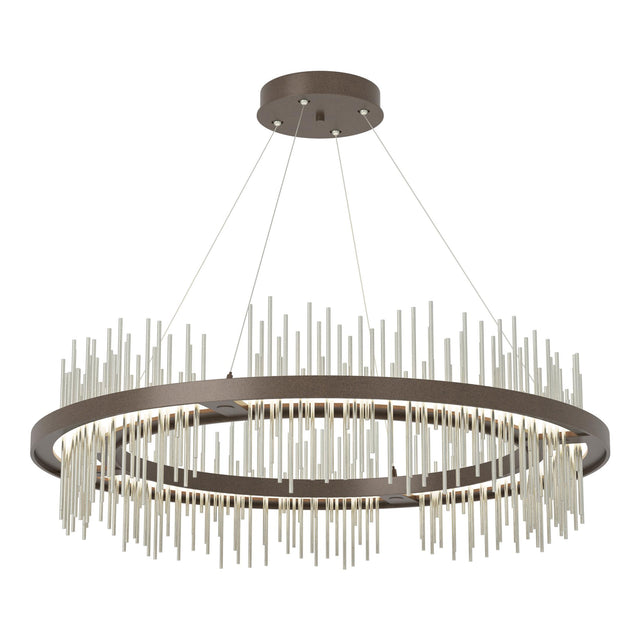 Hubbardton Forge 2020 Bronze Sterling Standard Gossamer Circular LED Pendant