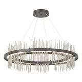 Hubbardton Forge 2020 Dark Smoke Sterling Standard Gossamer Circular LED Pendant