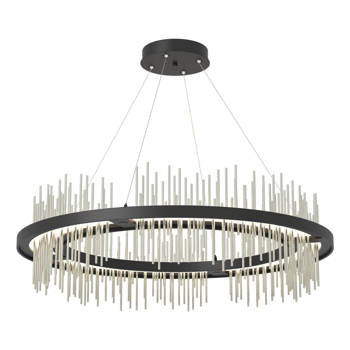 Hubbardton Forge 2020 Black Sterling Standard Gossamer Circular LED Pendant