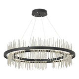 Hubbardton Forge 2020 Black Sterling Standard Gossamer Circular LED Pendant