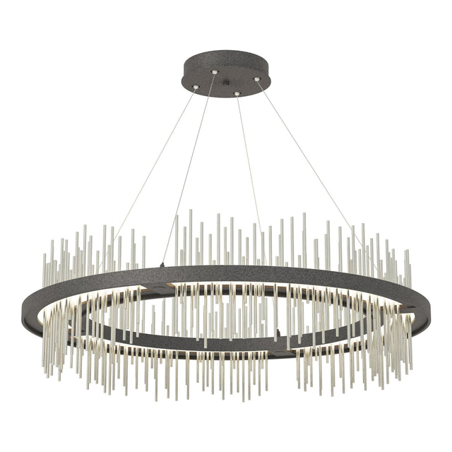 Hubbardton Forge 2020 Natural Iron Sterling Standard Gossamer Circular LED Pendant