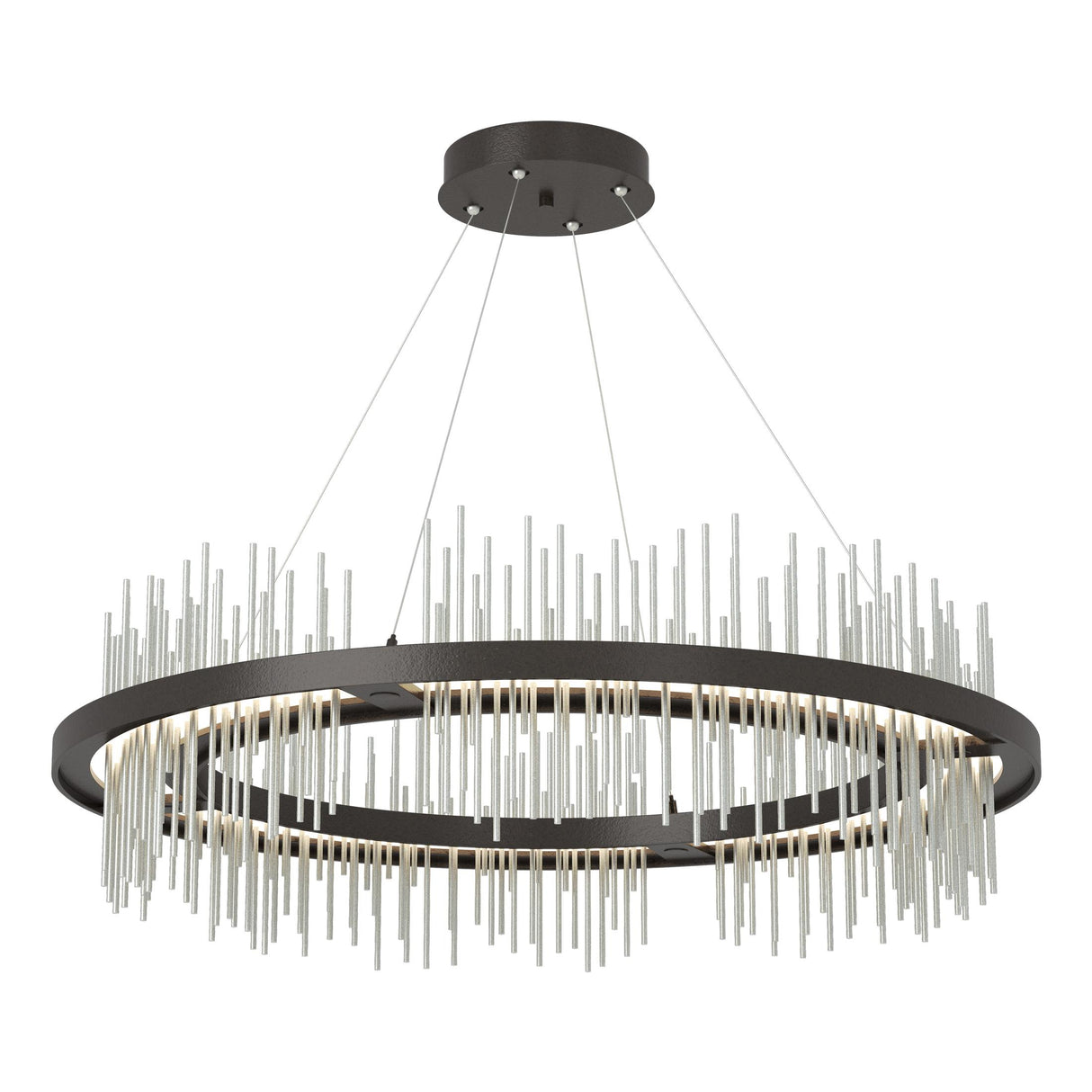 Hubbardton Forge 2020 Oil Rubbed Bronze Vintage Platinum Standard Gossamer Circular LED Pendant