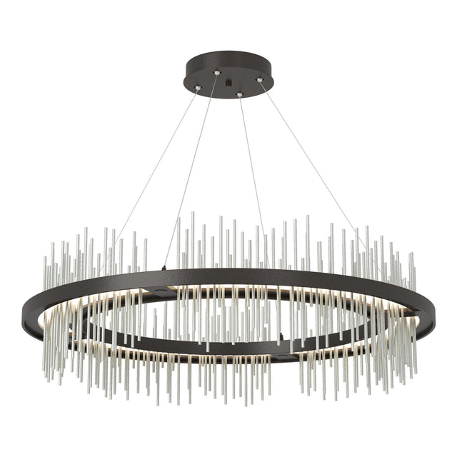 Hubbardton Forge 2020 Oil Rubbed Bronze Vintage Platinum Standard Gossamer Circular LED Pendant