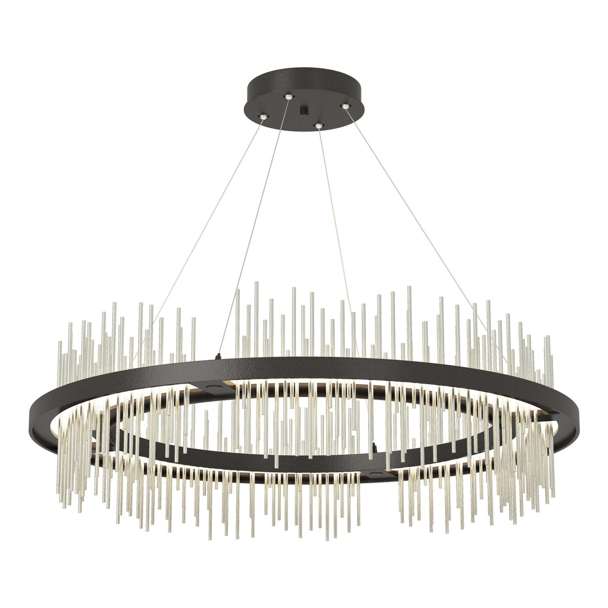 Hubbardton Forge 2020 Oil Rubbed Bronze Sterling Standard Gossamer Circular LED Pendant