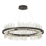 Hubbardton Forge 2020 Oil Rubbed Bronze Sterling Standard Gossamer Circular LED Pendant