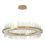 Hubbardton Forge 2020 Modern Brass Vintage Platinum Standard Gossamer Circular LED Pendant