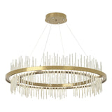 Hubbardton Forge 2020 Modern Brass Sterling Standard Gossamer Circular LED Pendant