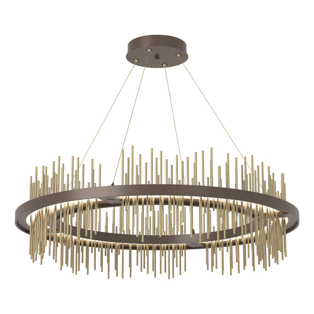Hubbardton Forge 2020 Bronze Modern Brass Standard Gossamer Circular LED Pendant