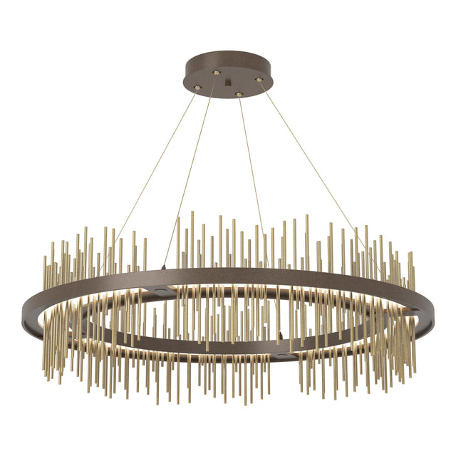 Hubbardton Forge 2020 Bronze Modern Brass Standard Gossamer Circular LED Pendant