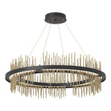 Hubbardton Forge 2020 Black Modern Brass Standard Gossamer Circular LED Pendant