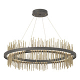 Hubbardton Forge 2020 Natural Iron Modern Brass Standard Gossamer Circular LED Pendant