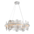 Hubbardton Forge 2021 Vintage Platinum White Swirl Glass (YR) Standard Vitre Circular LED Pendant