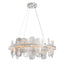 Hubbardton Forge 2021 Vintage Platinum White Swirl Glass (YR) Standard Vitre Circular LED Pendant