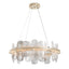 Hubbardton Forge 2021 Soft Gold White Swirl Glass (YR) Standard Vitre Circular LED Pendant