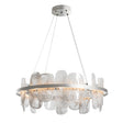 Hubbardton Forge 2021 Sterling White Swirl Glass (YR) Standard Vitre Circular LED Pendant