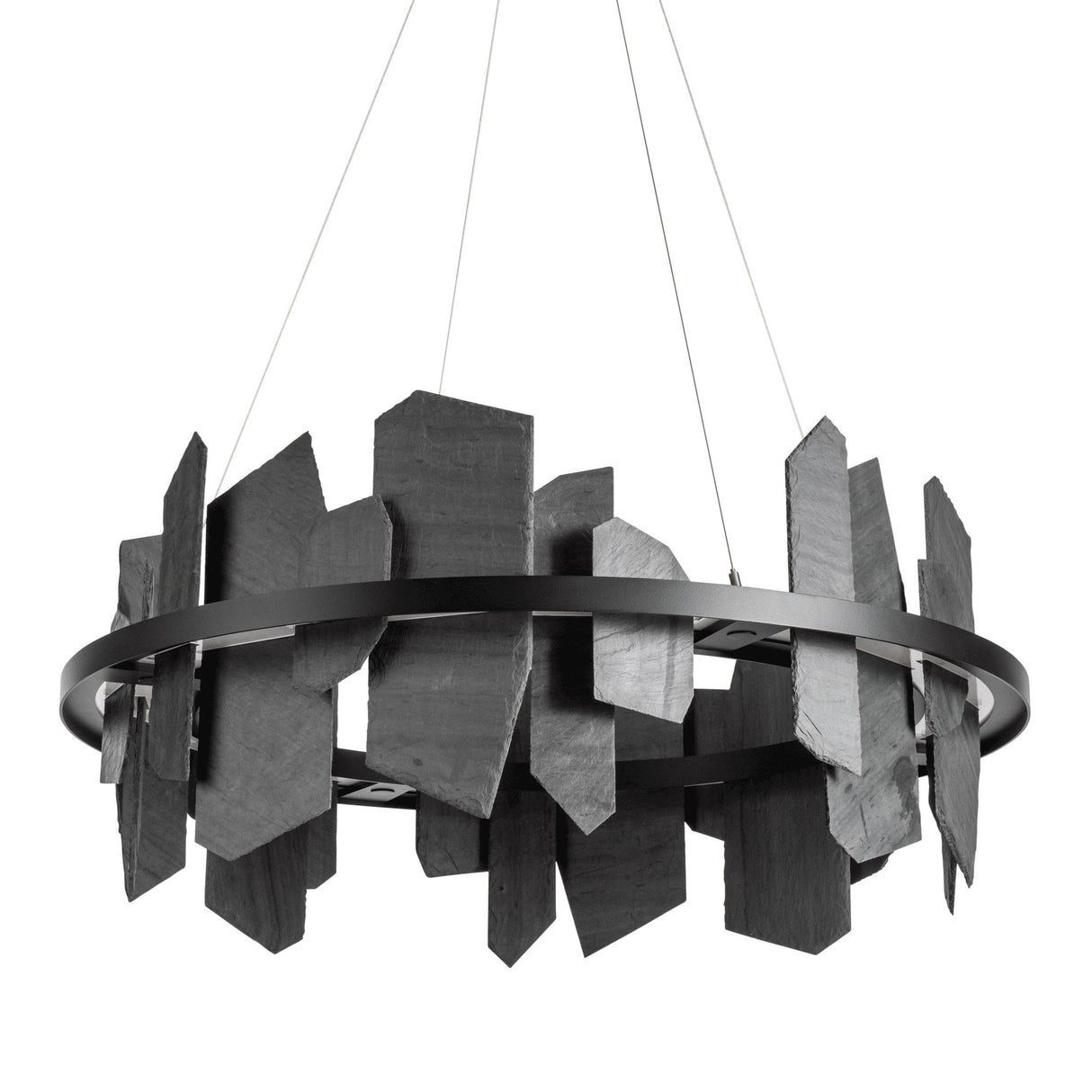 Hubbardton Forge 2021 Black Slate Standard Ardesia Circular LED Pendant