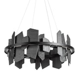 Hubbardton Forge 2021 Black Slate Standard Ardesia Circular LED Pendant