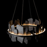Hubbardton Forge 2021 Black Slate Standard Ardesia Circular LED Pendant